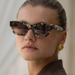 Aurora Acetate Cat Eye Sunglasses - Milky Tortoise