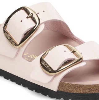 Arizona Big Buckle Natural Leather Patent - High Shine Light Rose