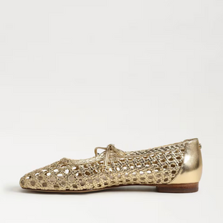 Marcie Ballet Flat - Amber Gold Faux Leather