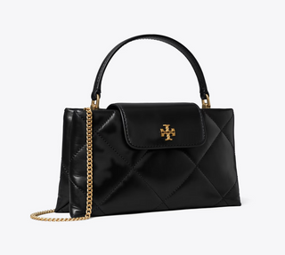 Kira Diamond Quilt East-West Top Handle - Black