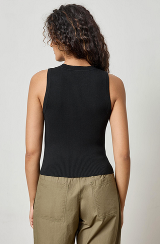 Short Perfect Tank Sweater - Black