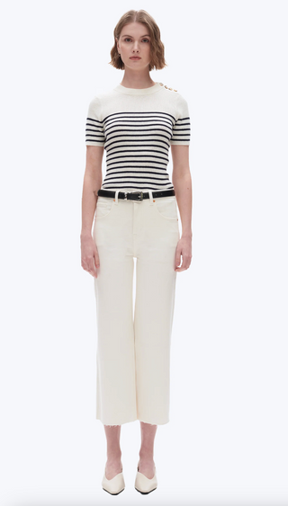 High Rise Wide Leg - White