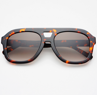 Voyager Acetate Oversized Aviator Sunglasses - Tortoise
