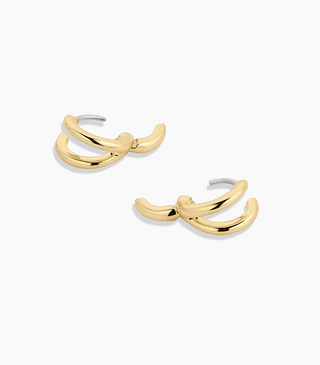 Taner Double Huggie - Gold