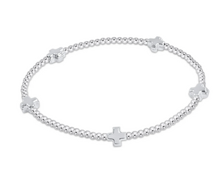 Signature Cross Small 2mm Sterling Bracelet - Sterling