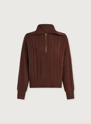 Camello Cable Half Zip 2.0 - Carob