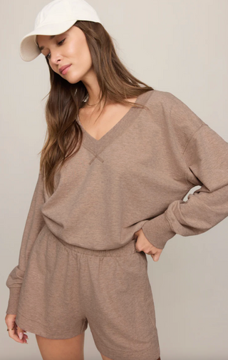 The Everyday V-Neck - Heather Ash
