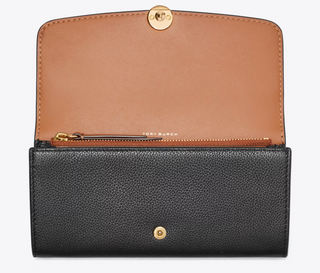 Romy Long Flap Wallet - Black