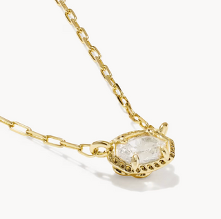 Mini Elisa Luxe Gold Pendant Necklace - Gold