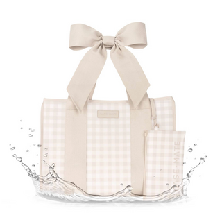 Case-Mate Latte Gingham Bow Jelly Tote Bag