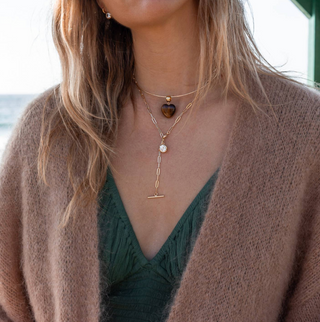 Dottie Lariat Necklace - 14K Gold Plated