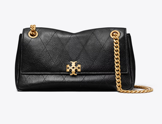 Charlie Quilted Small Shoulder Bag - Black