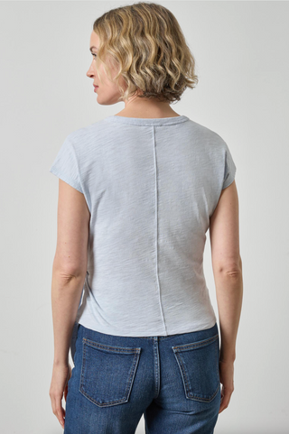 Tie Front Tee - Glacier