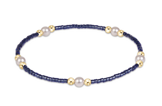 hope purpose pearl bracelet - navy