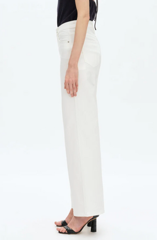 Maeve Mid Rise Straight Woven - White