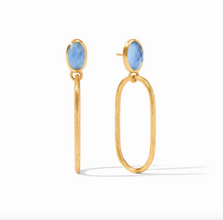 Ivy Statement Earring - Iridescent Chalcedony Blue