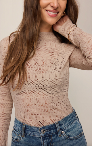 Avery Sweater Top - Soft Ecru