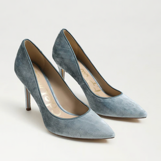 Hazel Pointed Toe Pump - Azure Blue