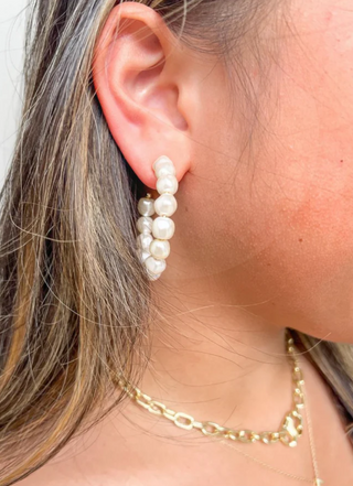 Nubia Hoops - Ivory Pearl