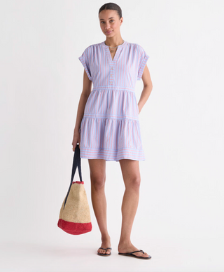 Dillon Harbor Dress - Blue Red Stripe