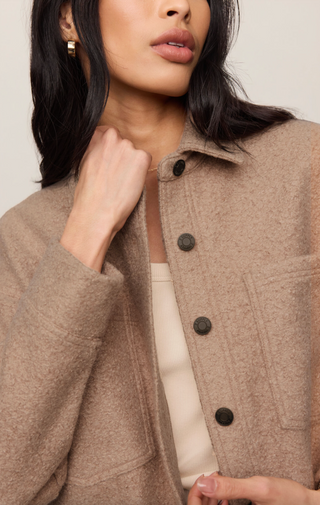 All Day Poodle Knit Jacket - Classic Camel