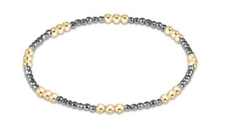 joy silver faceted hematite 2mm bracelet