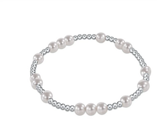 Hope Unwritten Sterling 5MM Bead Bracelet- Pearl