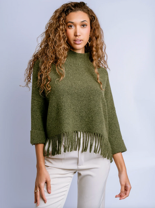 Sachi Aja Sweater - Olive Jade