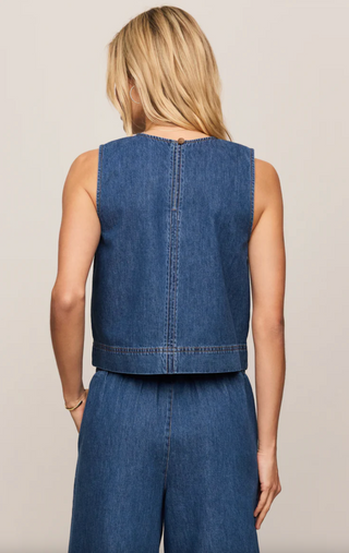 Sun Seeker Denim Tank - Deep Water