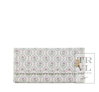 Luxe Jewelry Wallet - Antibes with Navy Pinstripe Liner Antibes Navy