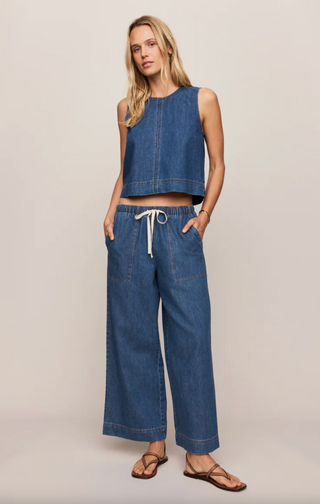 Sun Seeker Denim Tank - Deep Water