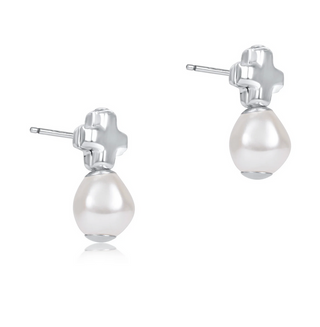 Signature Cross Small Sterling Stud - Sterling