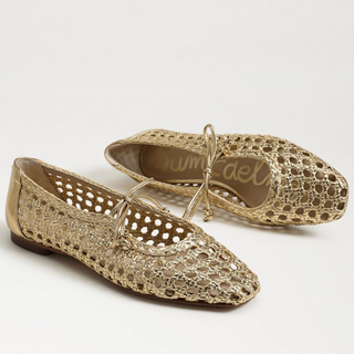 Marcie Ballet Flat - Amber Gold Faux Leather