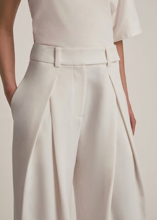 Pleats For Days Pant Petite - Ivory