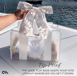 Case-Mate Ivory Pearl Bow Jelly Tote Bag