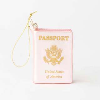 Passport Boxed Glass Ornament