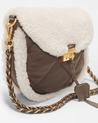 Crosby Lock Saddle Crossbody - Shearling Walnut