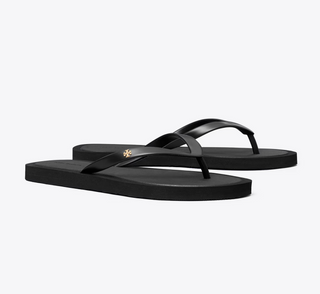 Kira Padded Flip Flop - Perfect Black / Gold