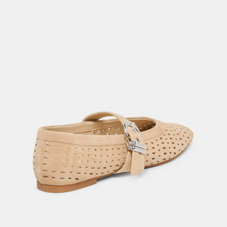 Mikel - Camel Perforated Suede