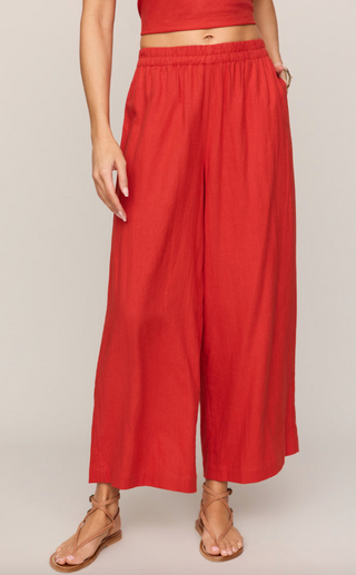 Scout Linen Pant - Chili Pepper