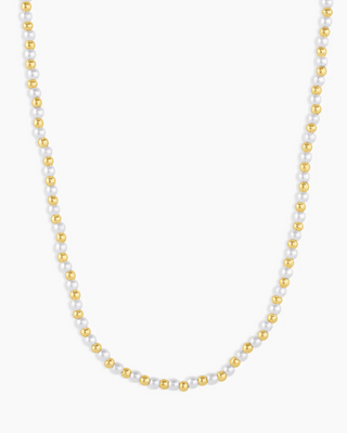 Poppy Pearl Necklace - Gold