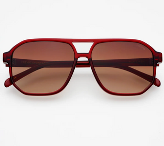 Billie ( New ) Unisex Aviator Sunglasses - Dark Cherry
