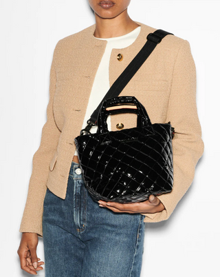 Micro Metro Tote Deluxe - Black Lacquer