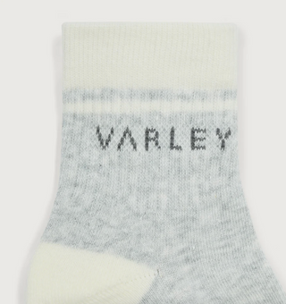 Grayson Half Crew Grip Sock - Light Grey Marl