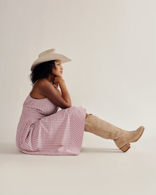 The Abby Wide Calf - Driftwood Suede