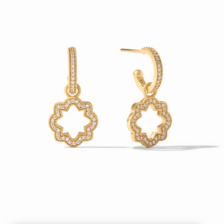 Odette Hoop & Charm Earring - Cubic Zirconia