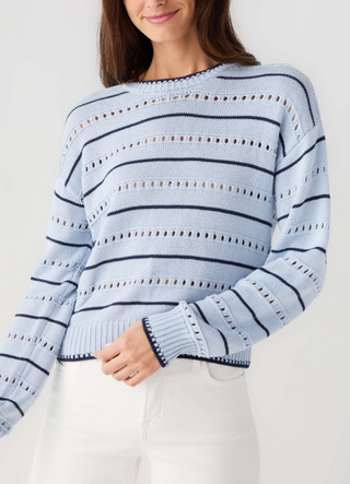 Darby Stripe Sweater - Skyline