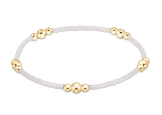 Hope Purpose Gold Bracelet - Silky White