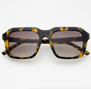 Charlie Acetate Unisex Rectangular Sunglasses - Yellow Tortoise