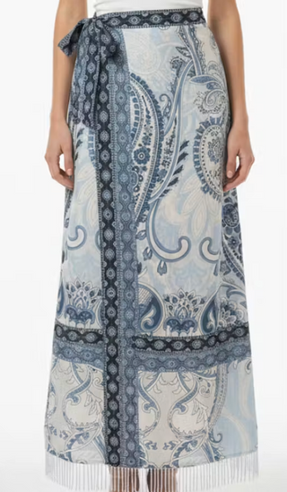 Wiley Wrap Skirt - Blue Myth